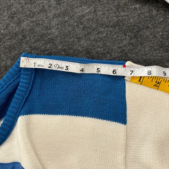 VINTAGE BEACH STYLE STRIPED COTTON SWEATER SIZE M/L - Picture 6 of 10